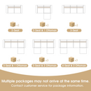 111.5'' Modular Sectional Sofa with Movable Ottomans, U Shaped Cloud Couch for Living Room, 3-Seat