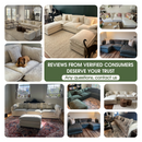 111.5'' Modular Sectional Sofa with Movable Ottomans, U Shaped Cloud Couch for Living Room, 3-Seat