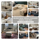 111.5'' Modular Sectional Sofa with Movable Ottomans, U Shaped Cloud Couch for Living Room, 3-Seat