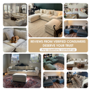 111.5'' Modular Sectional Sofa with Movable Ottomans, U Shaped Cloud Couch for Living Room, 3-Seat