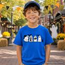 Kids Ghosts and Cats Spooky T-Shirt, Whimsical Halloween Tee for Youth