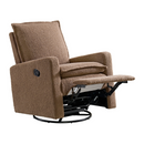 Soho Baby Coventry Upholstered Glider Recliner Rocking Chair, Green Guard Gold Certified, 360° Swivel For Nursery And Living Room – Boucle Teddy Brown