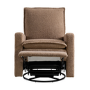 Soho Baby Coventry Upholstered Glider Recliner Rocking Chair, Green Guard Gold Certified, 360° Swivel For Nursery And Living Room – Boucle Teddy Brown