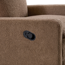 Soho Baby Coventry Upholstered Glider Recliner Rocking Chair, Green Guard Gold Certified, 360° Swivel For Nursery And Living Room – Boucle Teddy Brown
