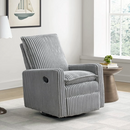 Soho Baby Coventry Upholstered Glider Recliner Rocking Chair, Green Guard Gold Certified, 360° Swivel For Nursery And Living Room – Boucle Teddy Brown