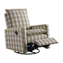 Soho Baby Coventry Upholstered Glider Recliner Rocking Chair, Green Guard Gold Certified, 360° Swivel For Nursery And Living Room – Boucle Teddy Brown