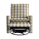 Soho Baby Coventry Upholstered Glider Recliner Rocking Chair, Green Guard Gold Certified, 360° Swivel For Nursery And Living Room – Boucle Teddy Brown