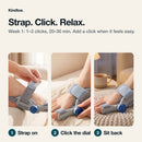 How to use Kindtoe: strap on, click the dial, sit back
